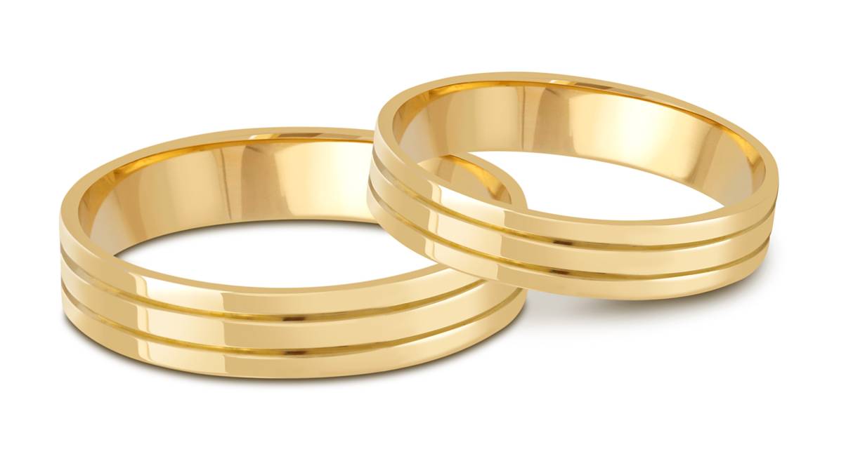 Обручальное кольцо из жёлтого золота (047363)