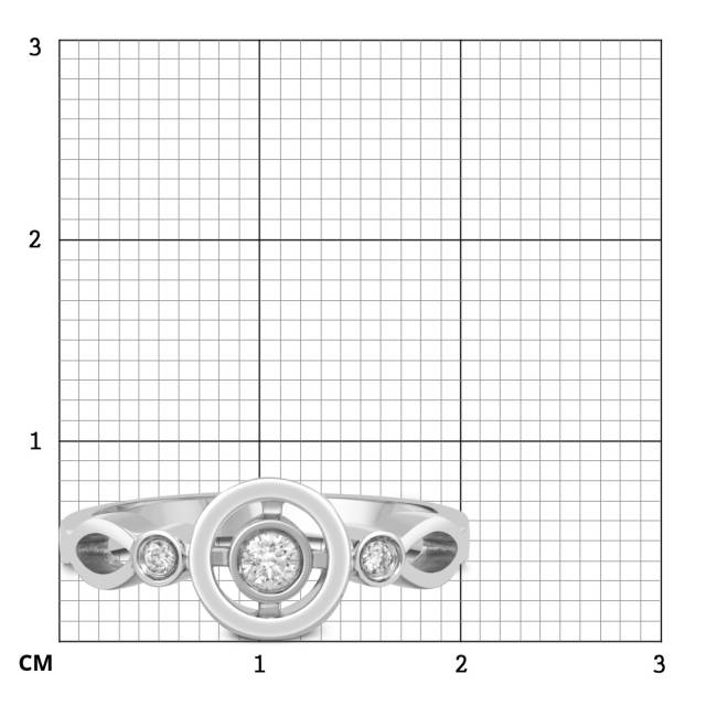 Кольцо из белого золота с бриллиантами (048897)