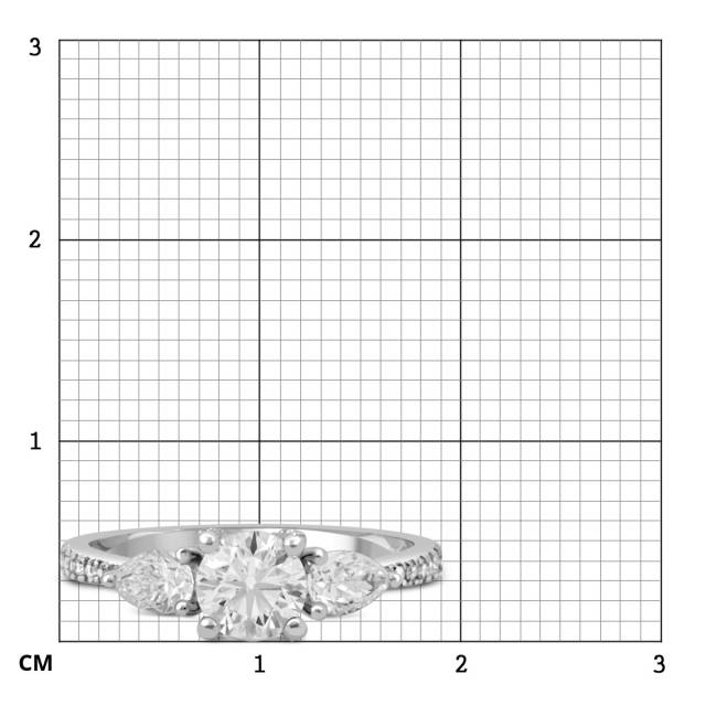 Помолвочное кольцо из белого золота с бриллиантами (048905)