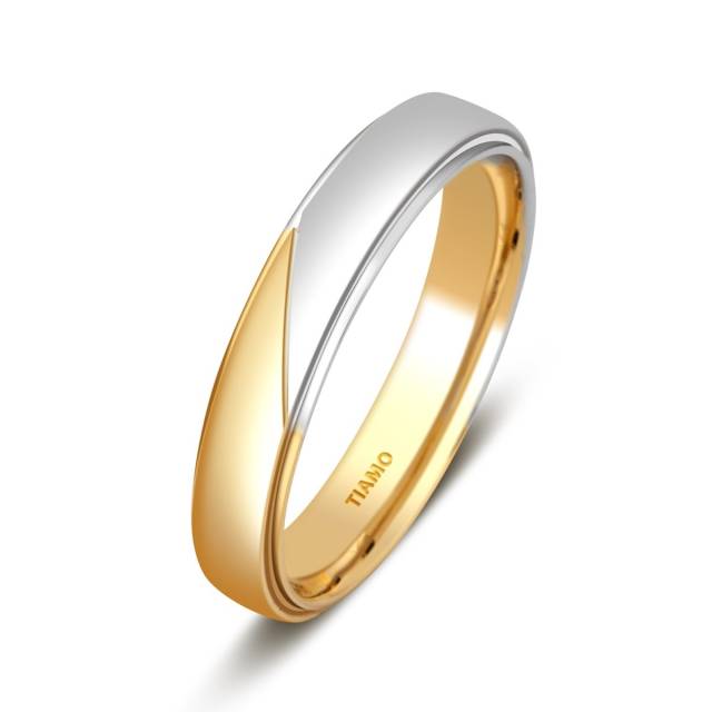 Обручальное кольцо из комбинированного золота TIAMO (001315)