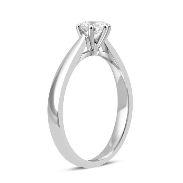Помолвочное  кольцо из белого золота с бриллиантом (042691)