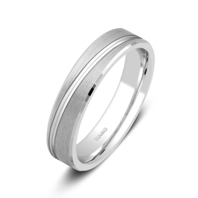 Обручальное кольцо из белого золота TIAMO (052880)