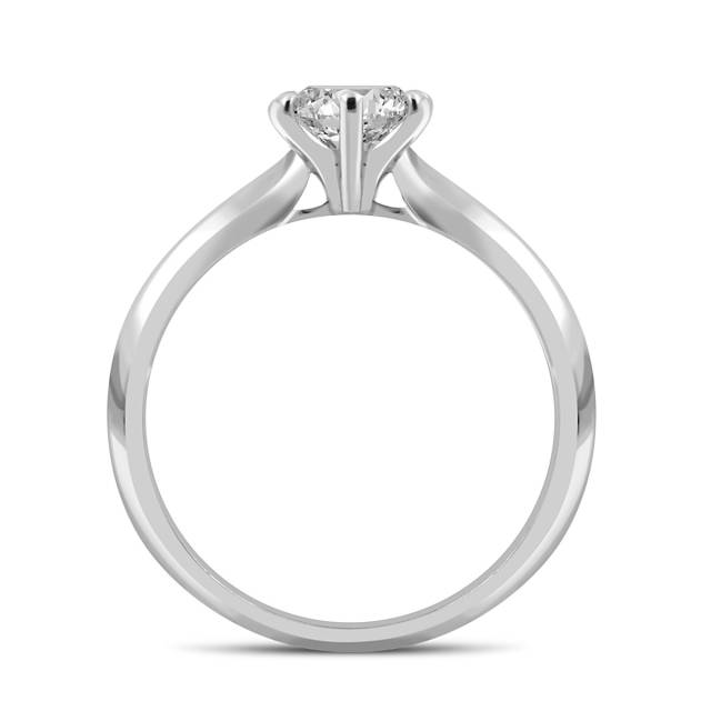 Помолвочное  кольцо из белого золота с бриллиантом (042697)