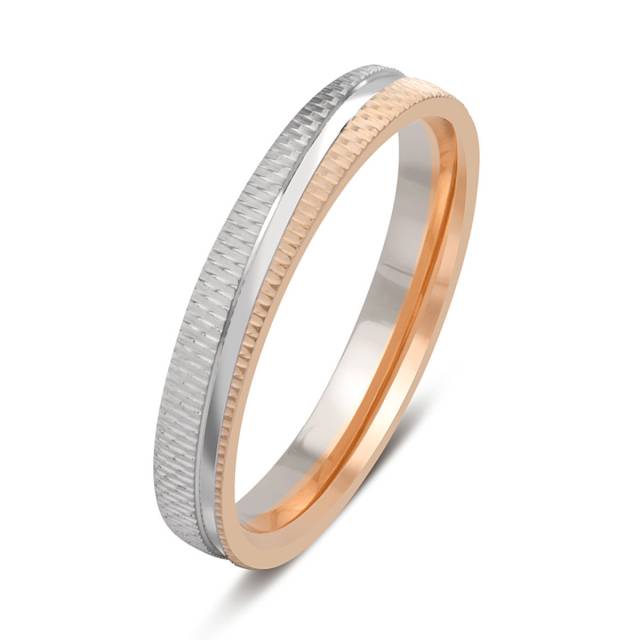 Обручальное кольцо из комбинированного золота (043878)
