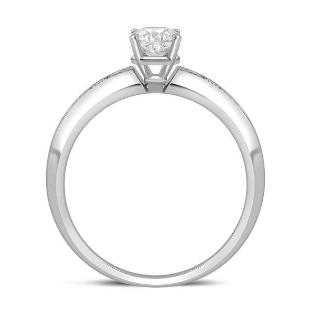 Помолвочное кольцо из белого золота с бриллиантами (025395)