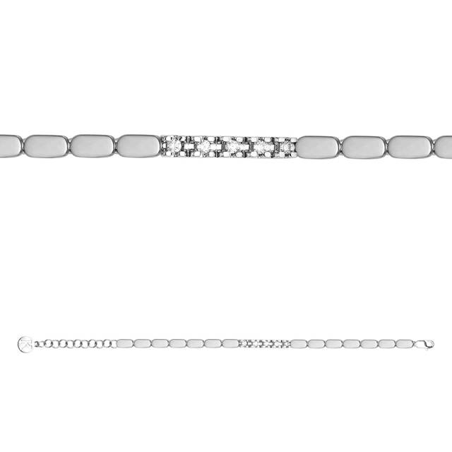 Браслет из белого золота с бриллиантами (050512)