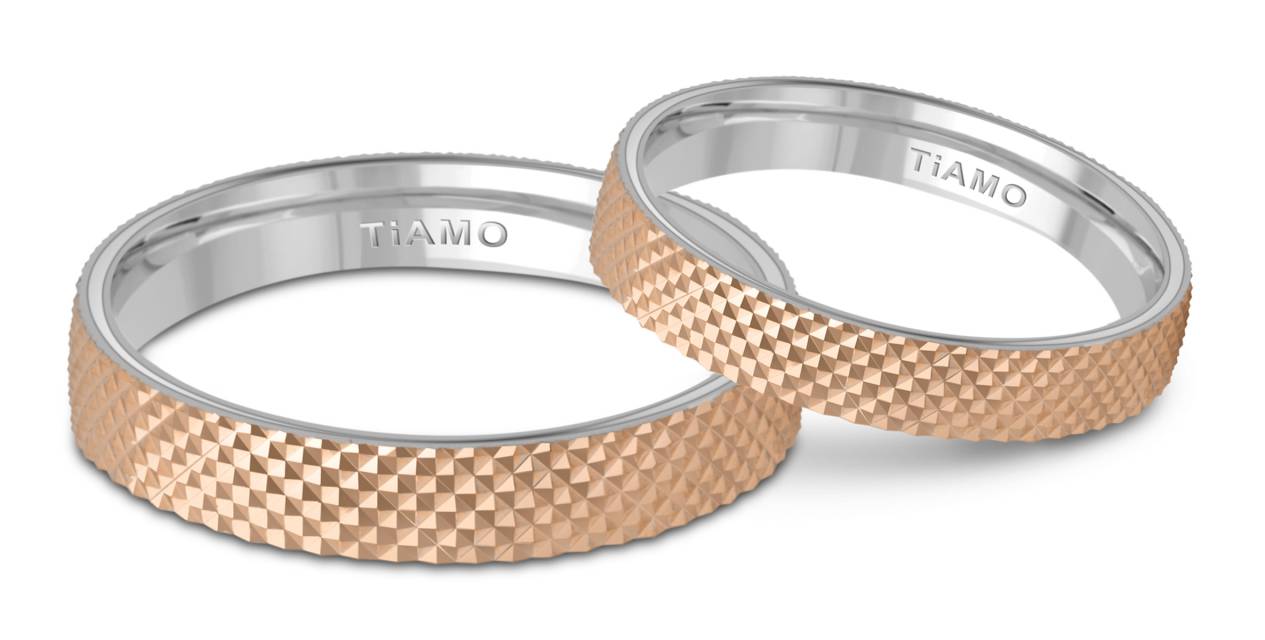 Обручальное кольцо из комбинированного золота Tiamo (047954)
