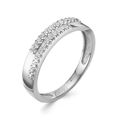 Кольцо из белого золота с бриллиантами (049614)