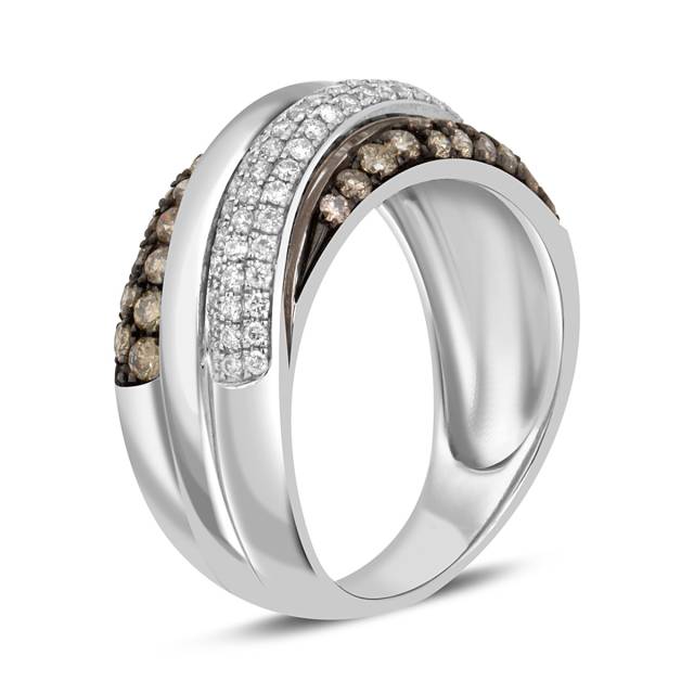 Кольцо из белого золота с бриллиантами (025354)