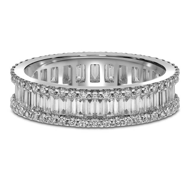 Кольцо из белого золота с бриллиантами (054599)