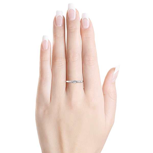 Помолвочное кольцо из белого золота "Танцующий бриллиант" (047774)