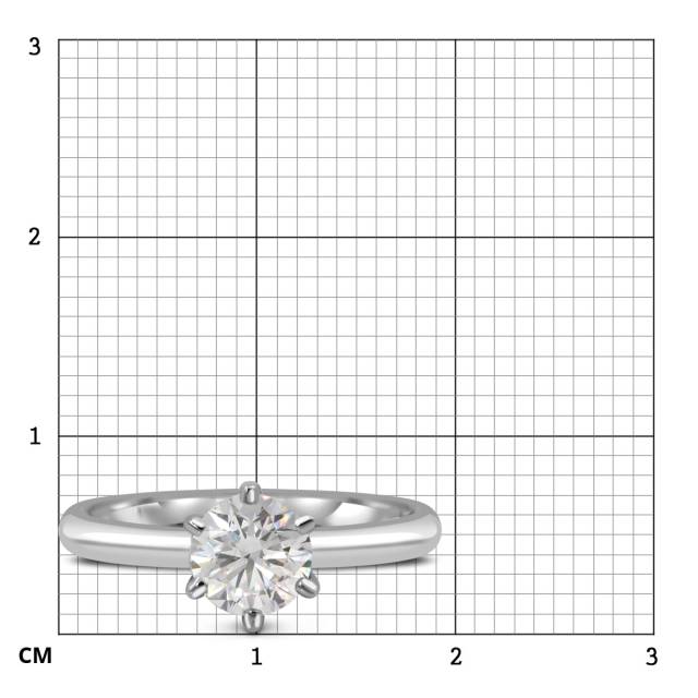 Помолвочное кольцо из белого золота с бриллиантом "Crivelli" (052893)