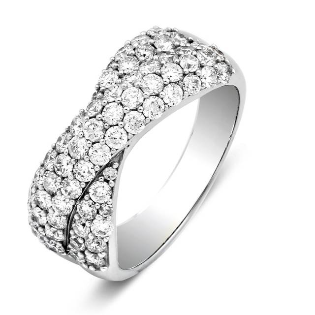 Кольцо из белого золота с бриллиантами (012699)