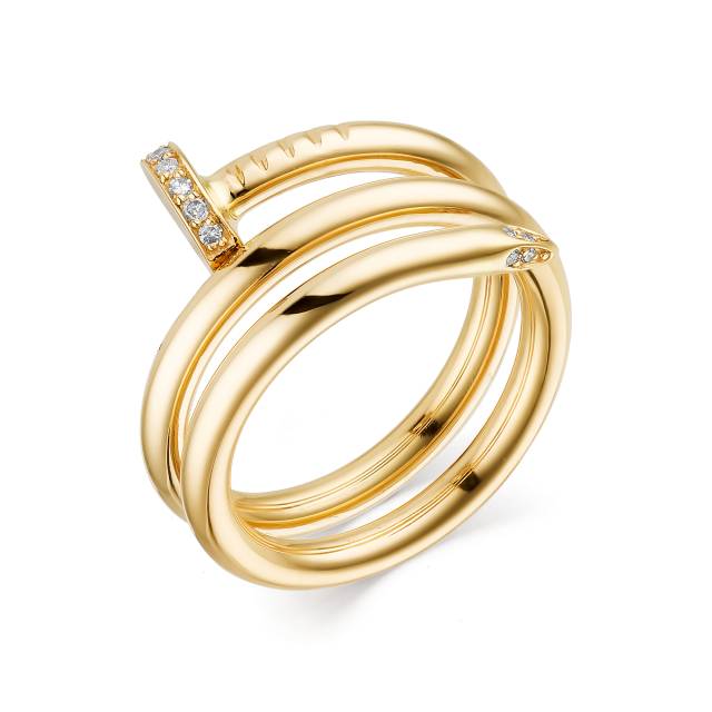 Кольцо из жёлтого золота с бриллиантами (050447)