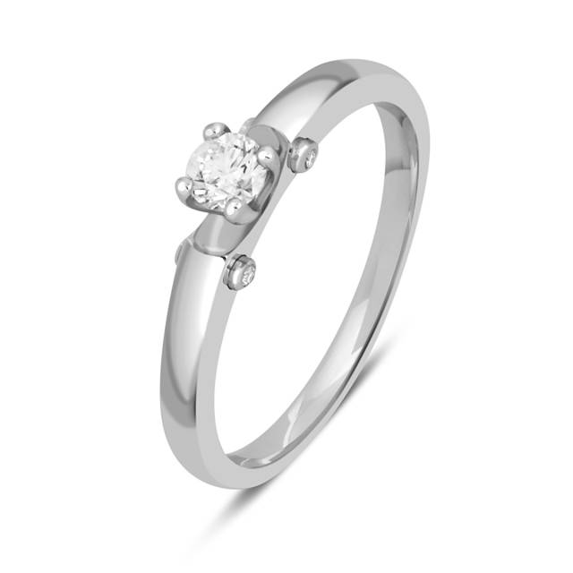 Помолвочное кольцо из белого золота с бриллиантами (043194)