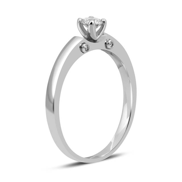 Помолвочное кольцо из белого золота с бриллиантами (043194)