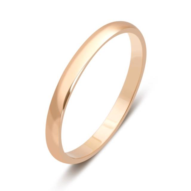Обручальное кольцо из красного золота (027666)
