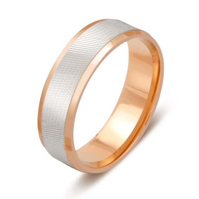 Обручальное кольцо из комбирированного золота (036242)