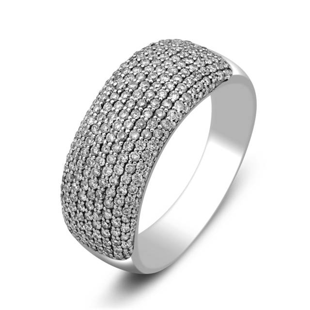 Кольцо из белого золота с бриллиантами (012683)