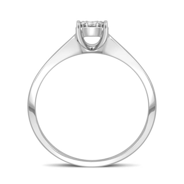 Кольцо из белого золота с бриллиантами (043942)