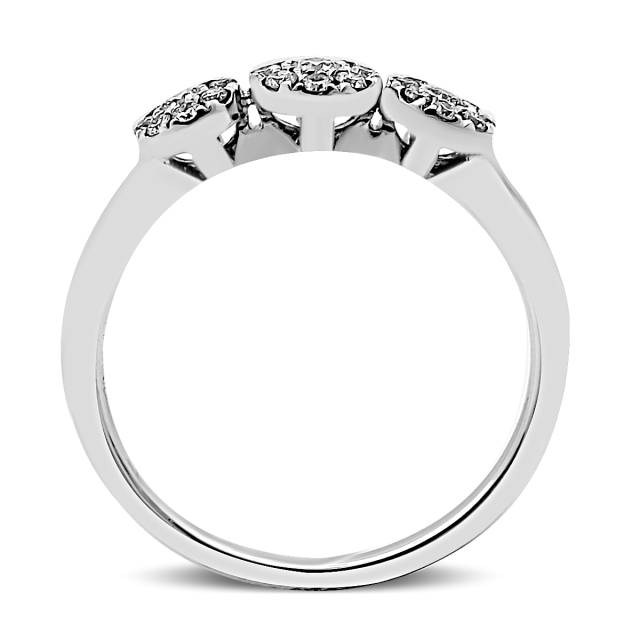 Кольцо  из белого золота с бриллиантами (015109)