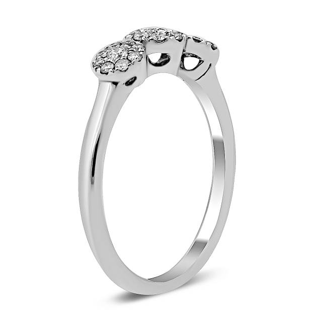 Кольцо из белого золота с бриллиантами (015109)