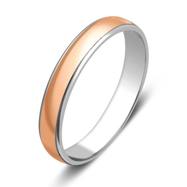 Обручальное кольцо из комбинированного золота (026086)