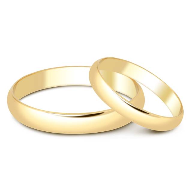 Обручальное кольцо из желтого золота (000403)