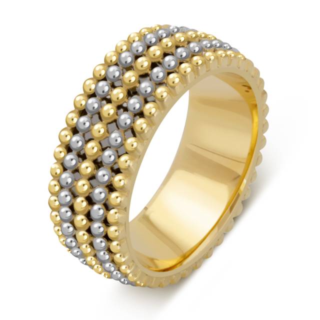 Обручальное кольцо из комбинированного золота (040966)