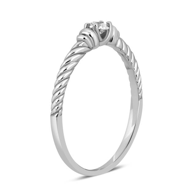 Помолвочное кольцо из белого золота с бриллиантом (043195)