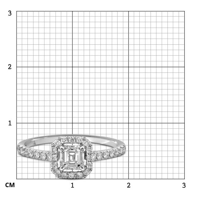 Помолвочное кольцо из белого золота с бриллиантами (053728)