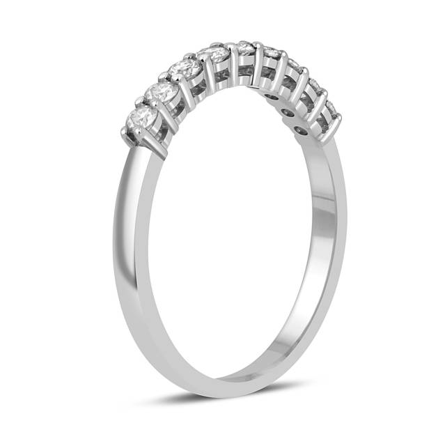 Обручальное кольцо из белого золота с бриллиантами (049757)