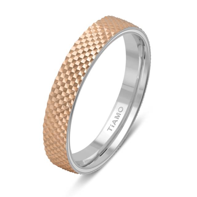 Обручальное кольцо из комбинированного золота Tiamo (047953)