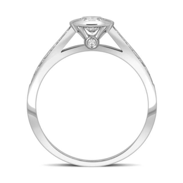 Помолвочное кольцо из белого золота с бриллиантами (038463)