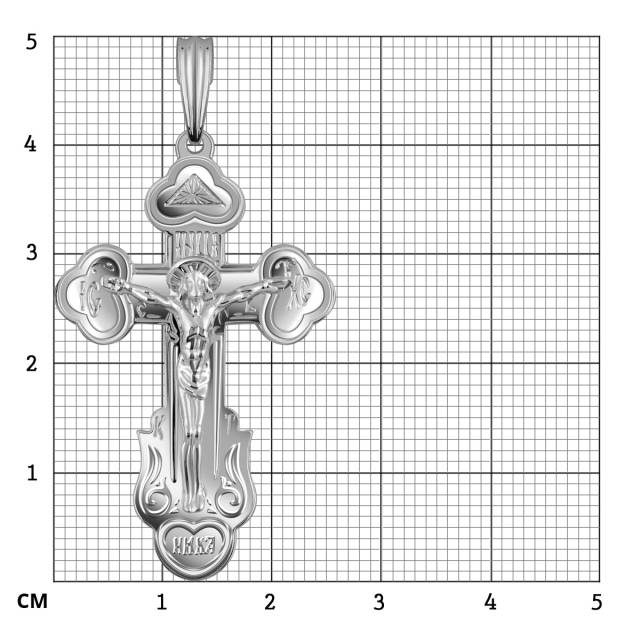 Кулон крест из белого золота (046530)