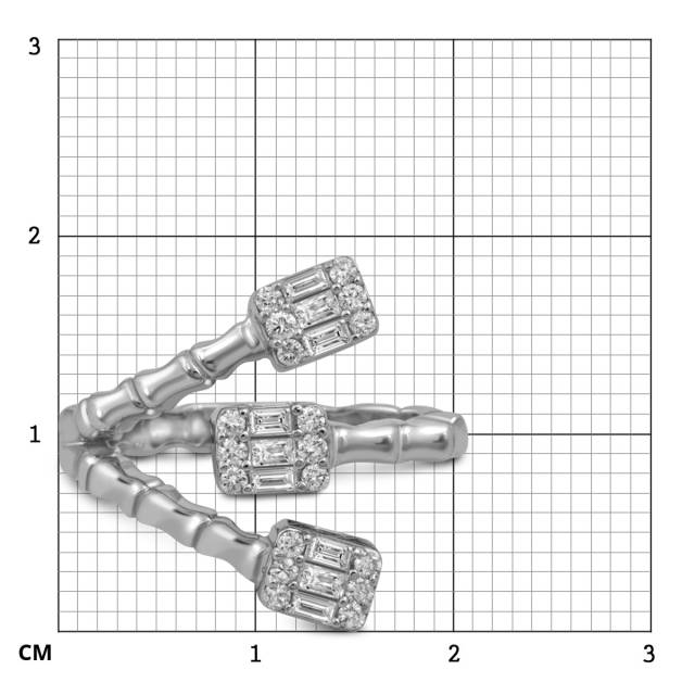 Кольцо из белого золота с бриллиантами (051597)