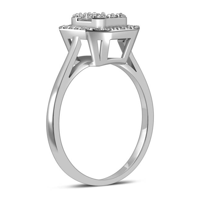 Кольцо из белого золота с бриллиантами (057784)