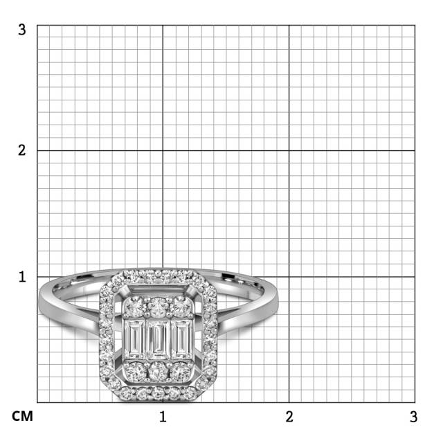 Кольцо из белого золота с бриллиантами (057784)