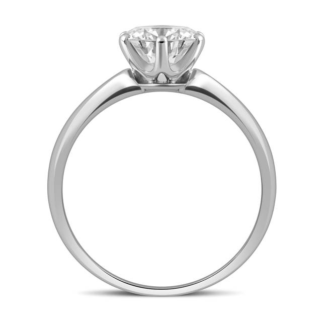 Помолвочное  кольцо из белого золота с бриллиантом (050879)