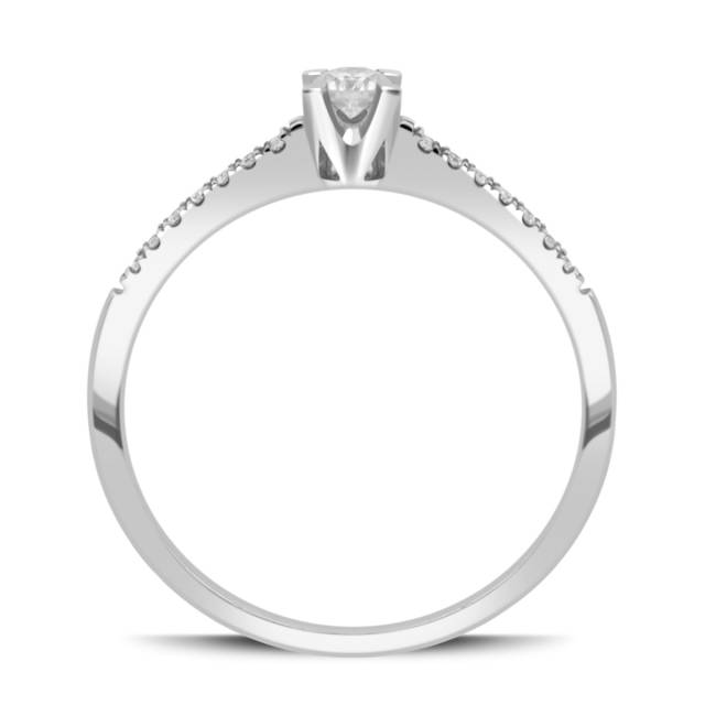 Помолвочное кольцо из белого золота с бриллиантами (031919)