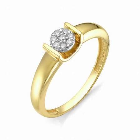 Кольцо из комбинированного золота с бриллиантами (034774)