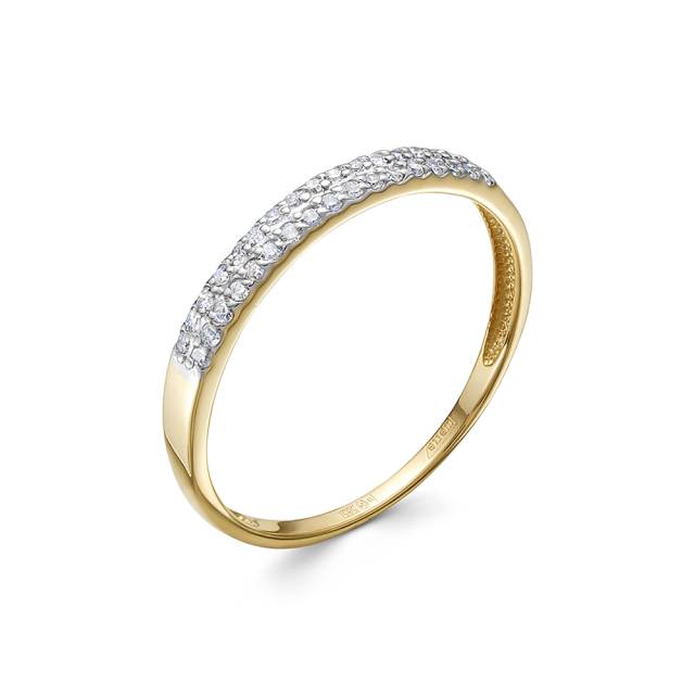 Кольцо из жёлтого золота с бриллиантами (054785)