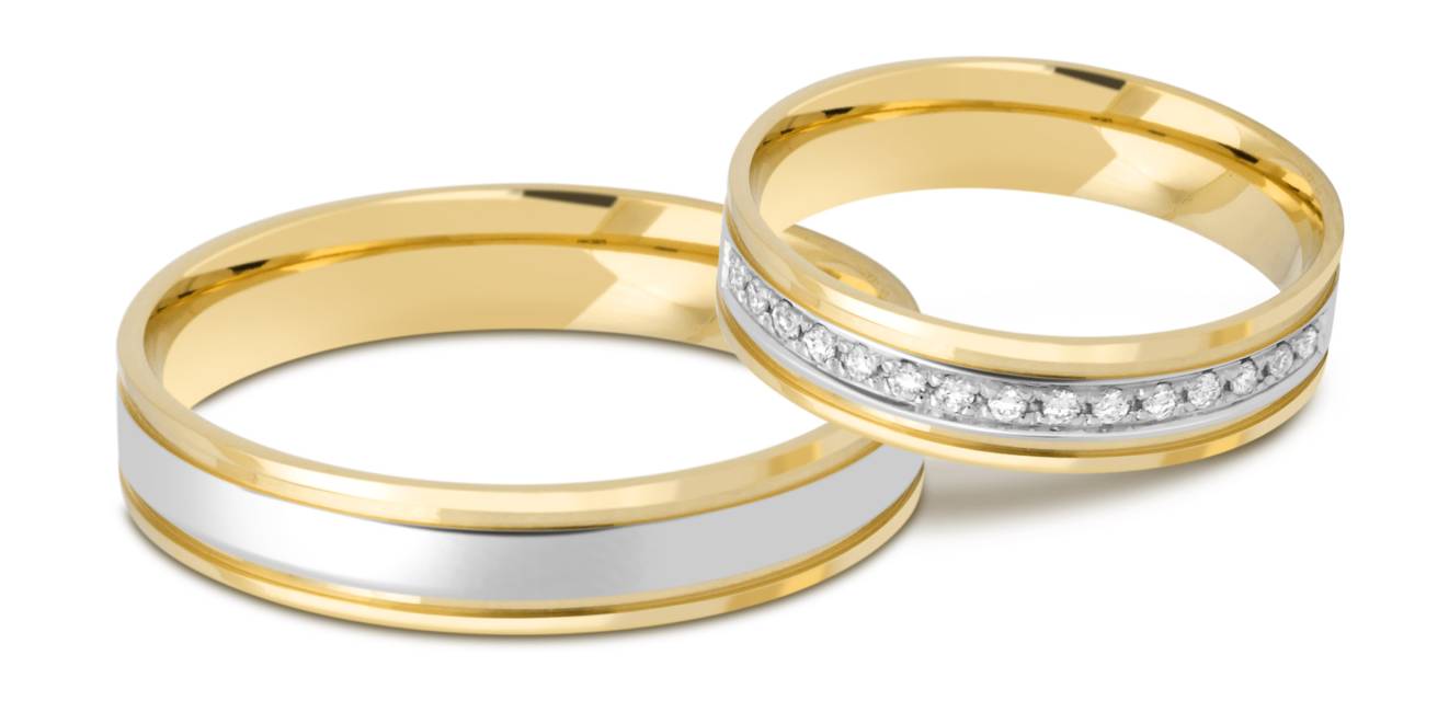 Обручальное кольцо из комбинированного золота (029072)