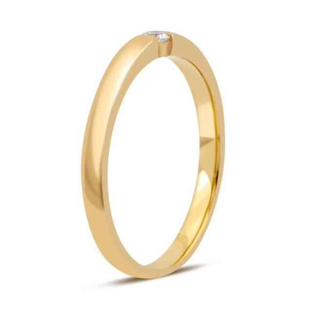 Кольцо из жёлтого золота с бриллиантом (032738)
