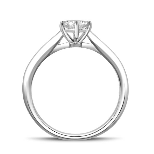 Помолвочное  кольцо из белого золота с бриллиантом (031994)