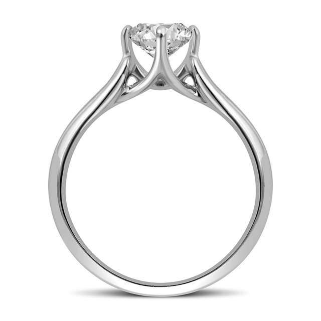 Помолвочное  кольцо из белого золота с бриллиантом (042495)