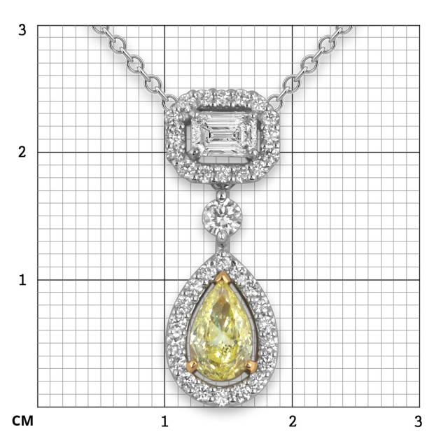 Колье из белого золота с бриллиантами  "Crivelli" (054119)