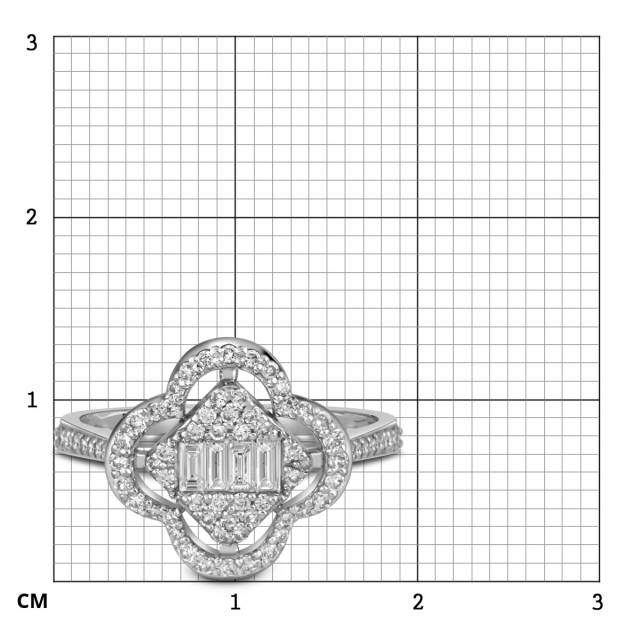 Кольцо из белого золота с бриллиантами (051576)