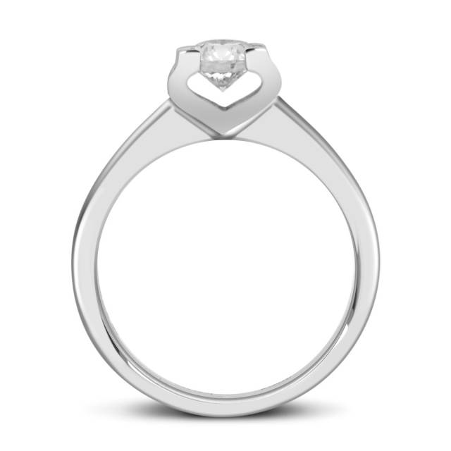 Помолвочное кольцо из белого золота с бриллиантом (027764)