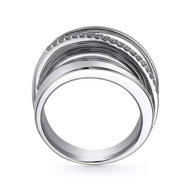 Кольцо из белого золота с бриллиантами (043114)